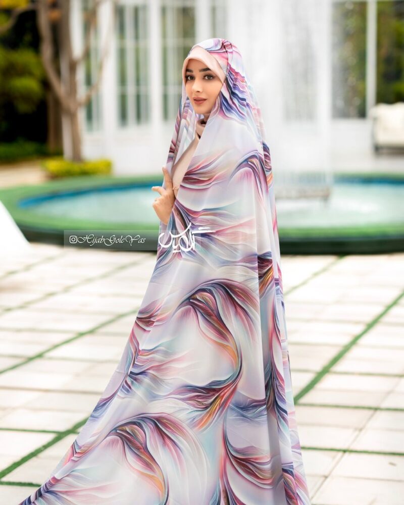 326 چادر رنگی سیلک اندونزی کد 326 - تصویر 1