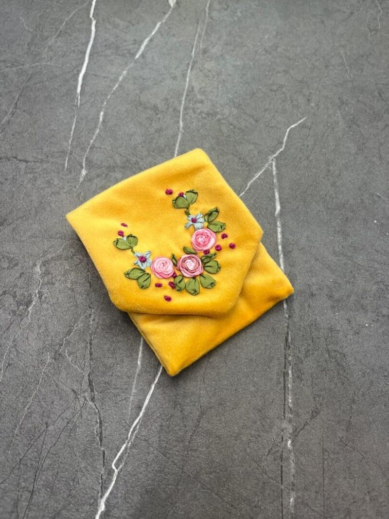 جانماز جیبی روبان دوزی سه گل کد 854 - تصویر 1