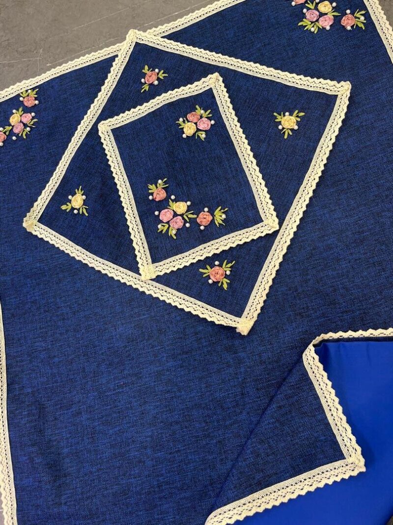 973 سجاده جانماز کتان روبان دوزی کد 973 - تصویر 1