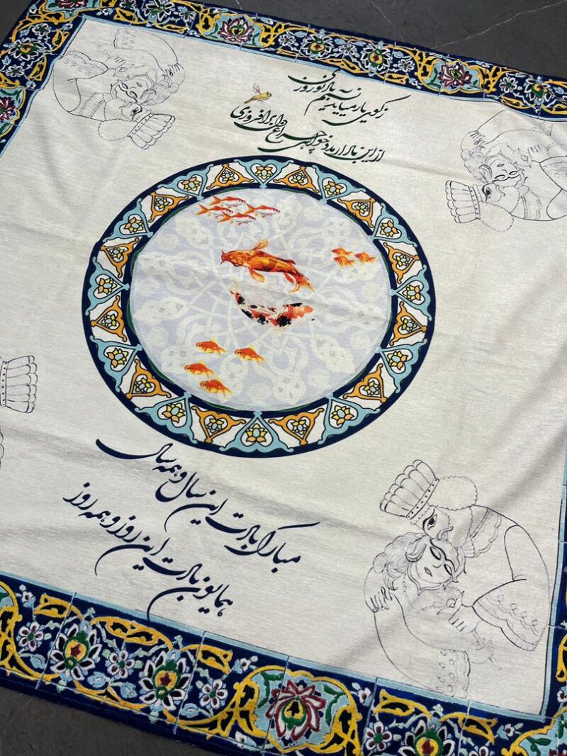 1092 رومیزی مخمل طرح دار کد 1092 - تصویر 1