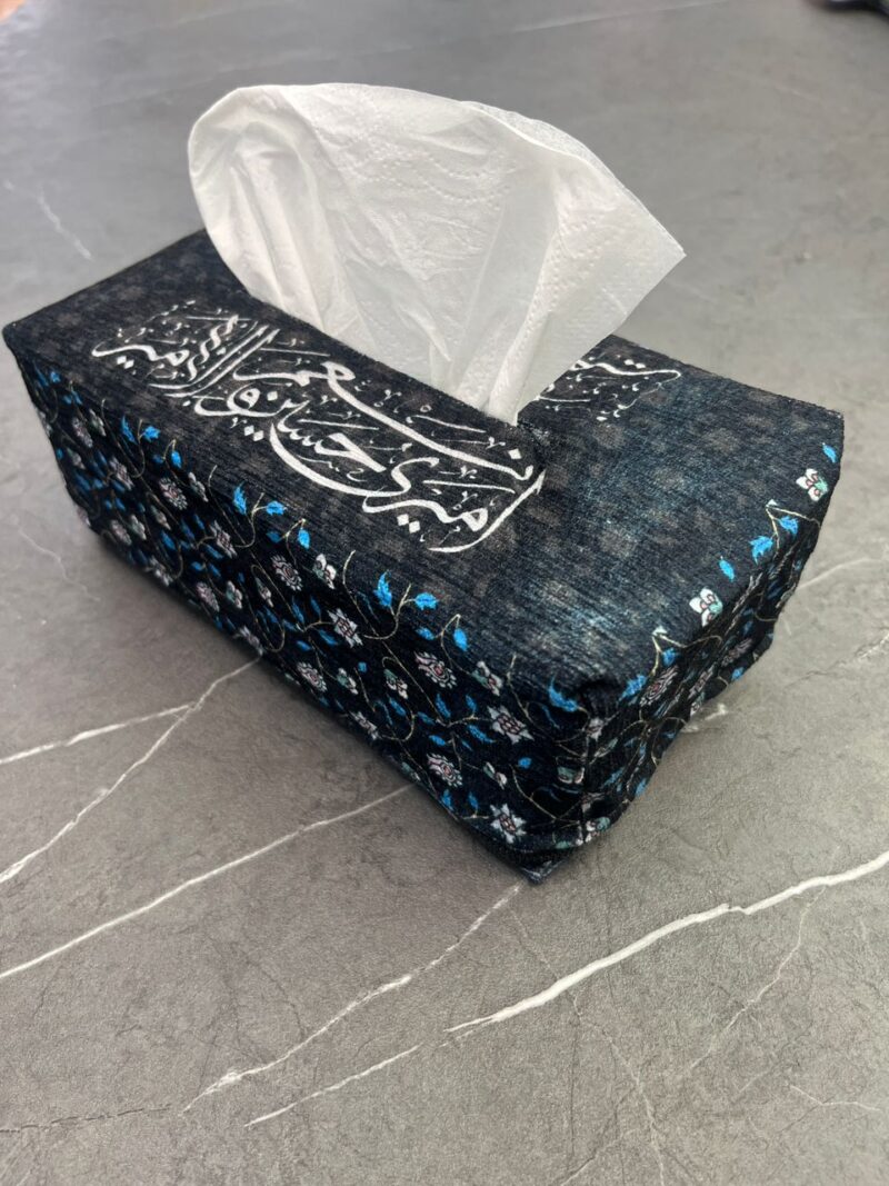 جا دستمالی مخمل طرح دار کد 1100 - تصویر 1