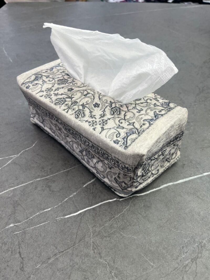 جا دستمالی مخمل طرح دار کد 1101 - تصویر 1