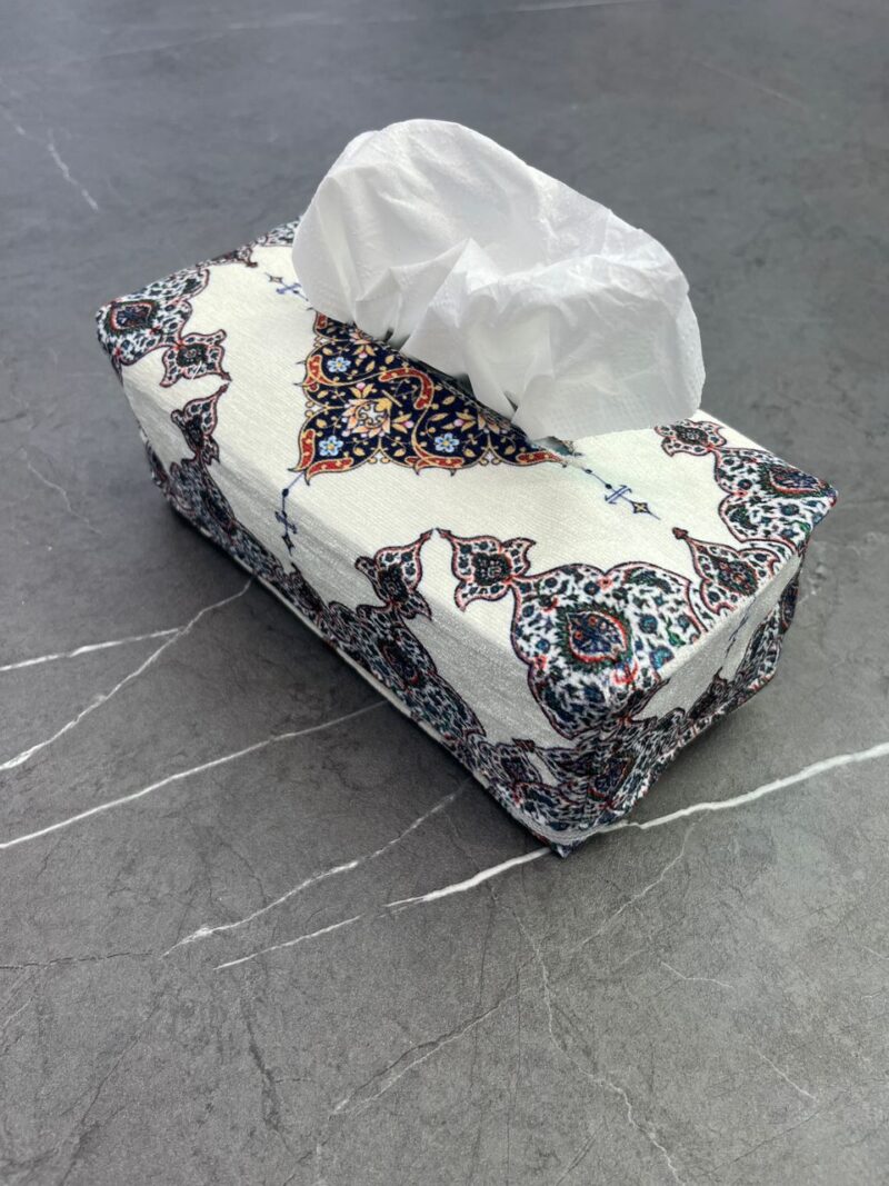 جا دستمالی مخمل طرح دار کد 1105 - تصویر 1