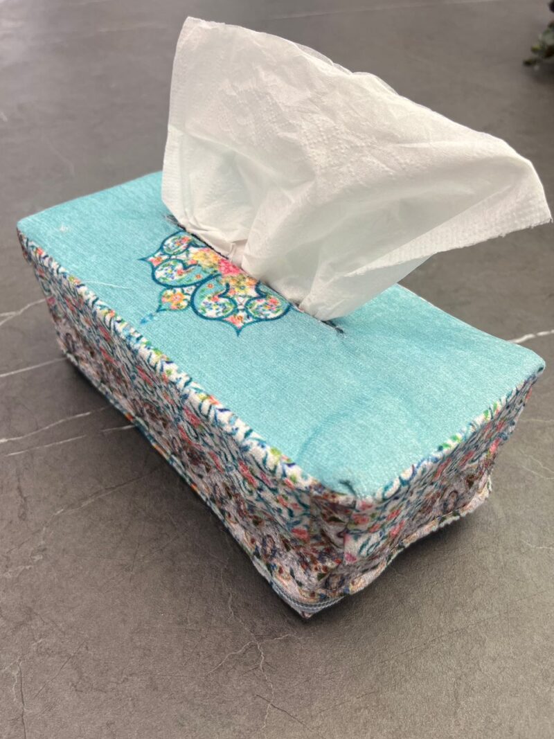 جا دستمالی مخمل طرح دار کد 1111 - تصویر 1