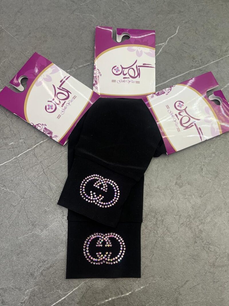 ساق دست مشکی نگین دار کد 1172 - تصویر 1