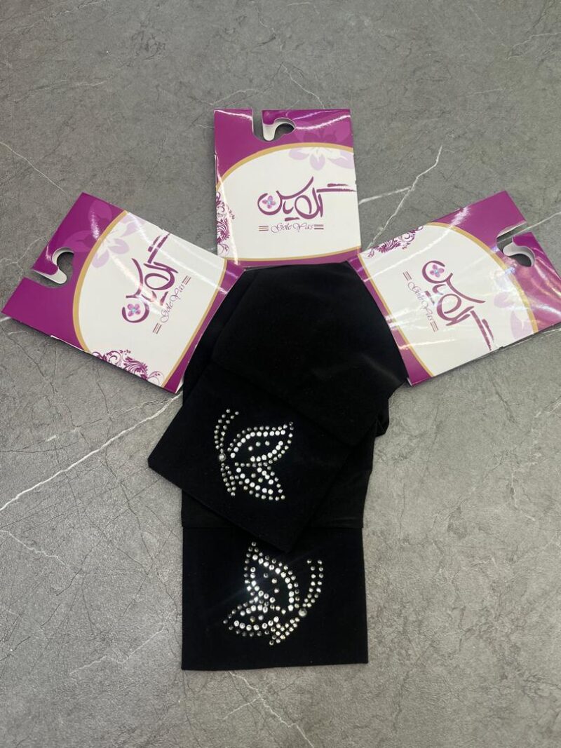 ساق دست مشکی نگین دار کد 1173 - تصویر 1