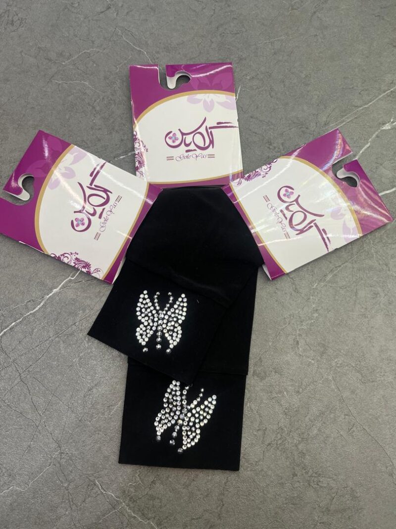 ساق دست مشکی نگین دار کد 1175 - تصویر 1