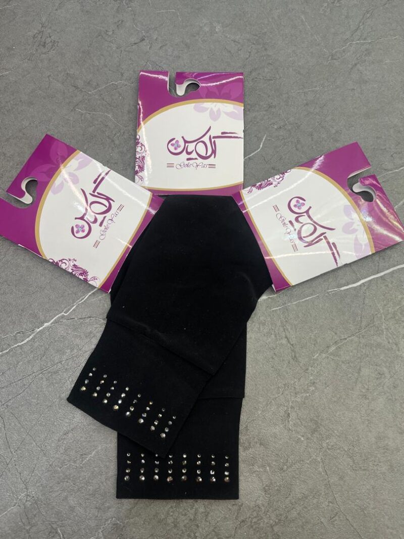 1176 ساق دست مشکی نگین دار کد 1176 - تصویر 1