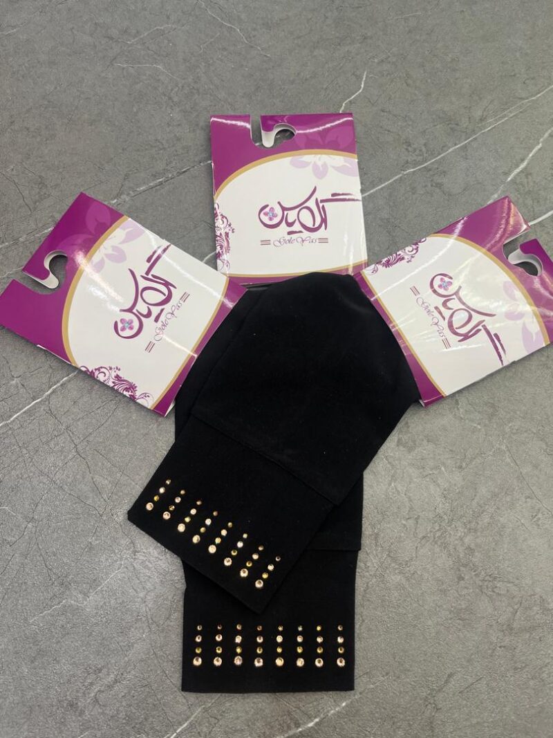 1177 ساق دست مشکی نگین دار کد 1177 - تصویر 1