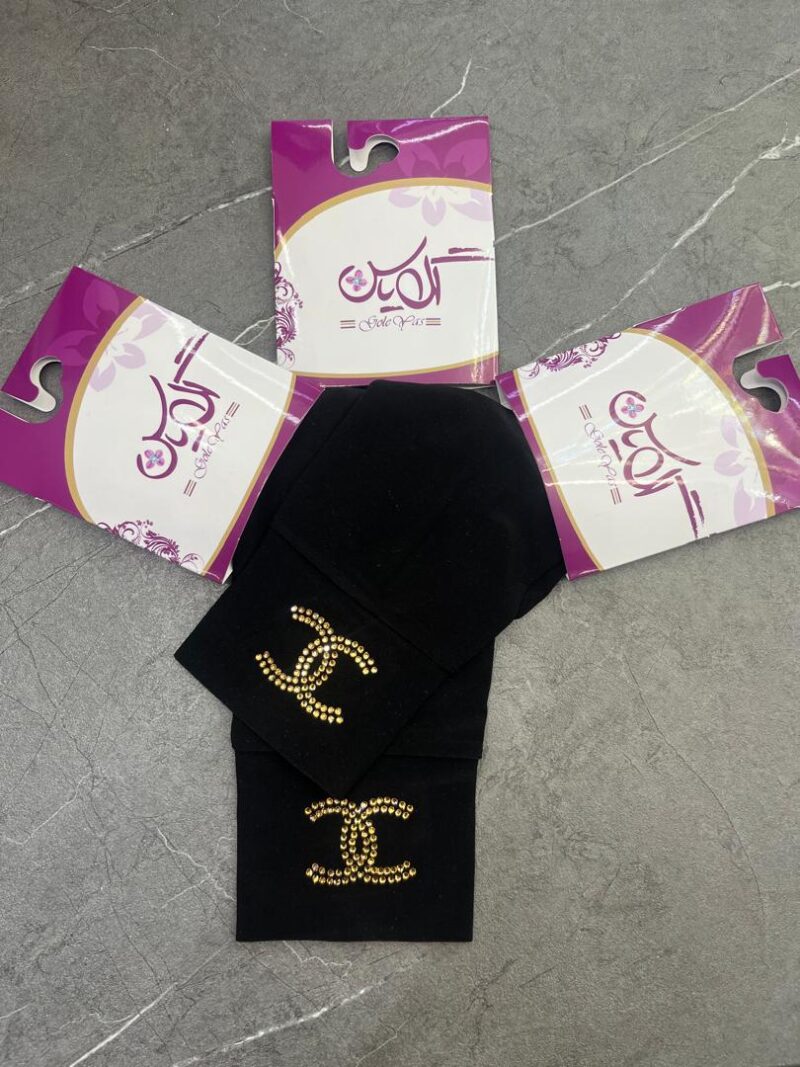 ساق دست مشکی نگین دار کد 1185 - تصویر 1