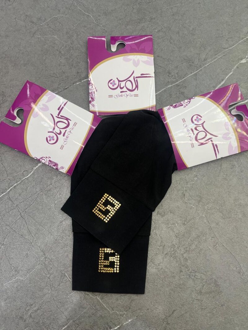 ساق دست مشکی نگین دار کد 1186 - تصویر 1