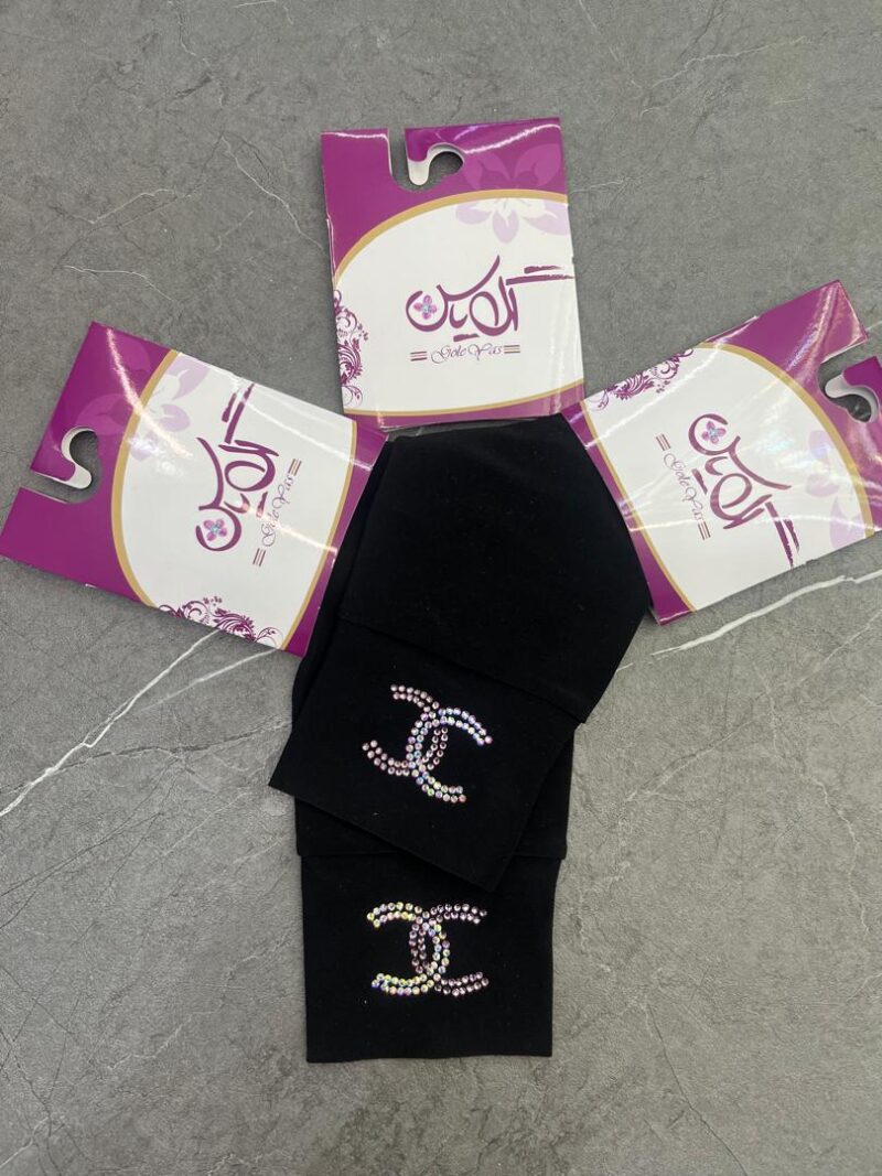 ساق دست مشکی نگین دار کد 1188 - تصویر 1