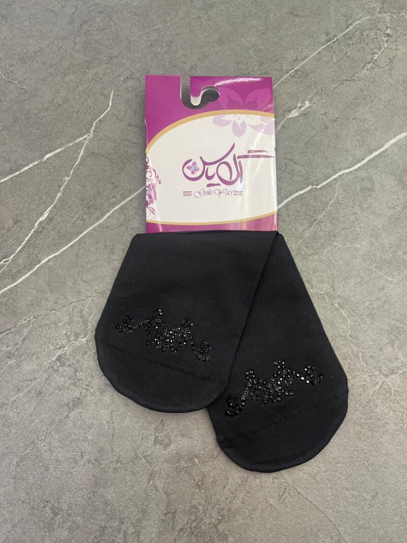 جوراب مشکی نگین دار کد 1226 - تصویر 1