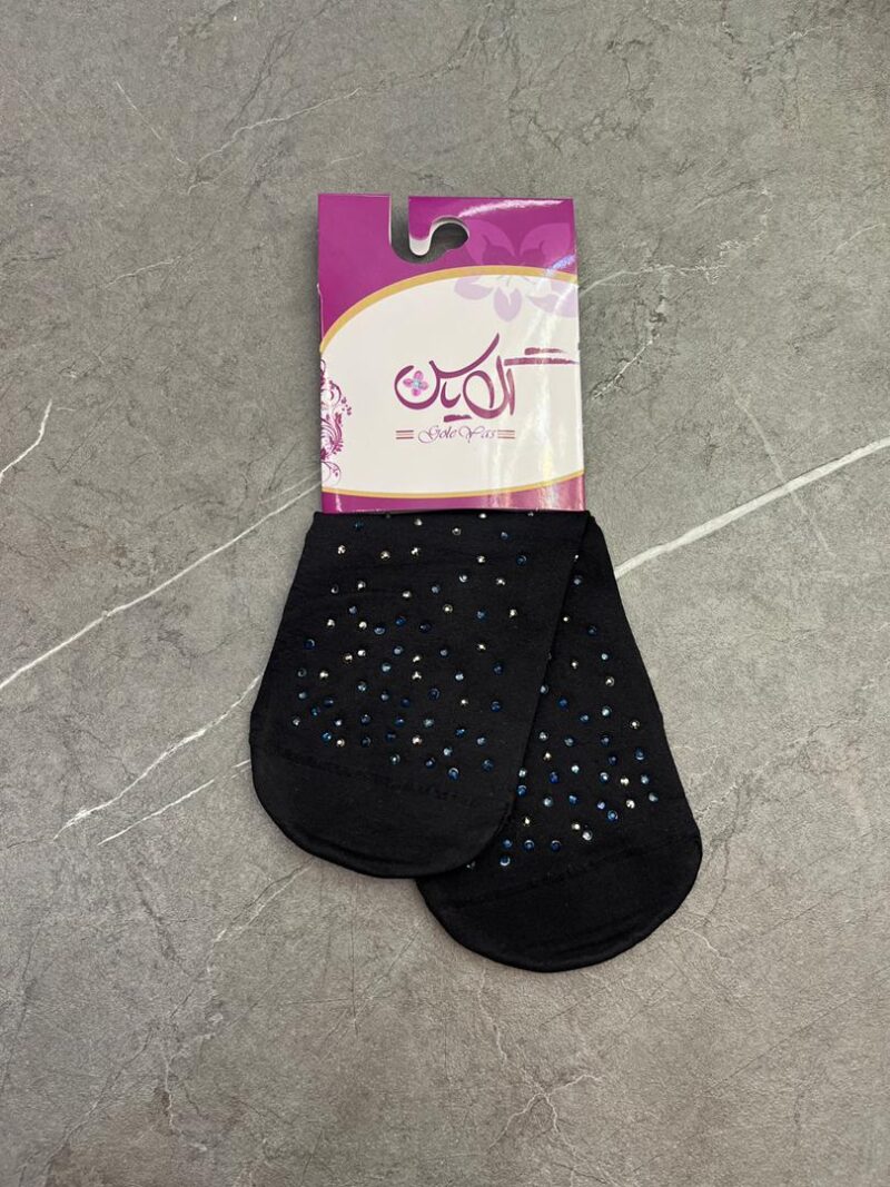 جوراب مشکی نگین دار کد 1233 - تصویر 1