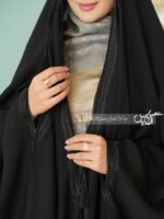 چادر مشکی عربی گندم حاشیه کد 1314 - تصویر 2