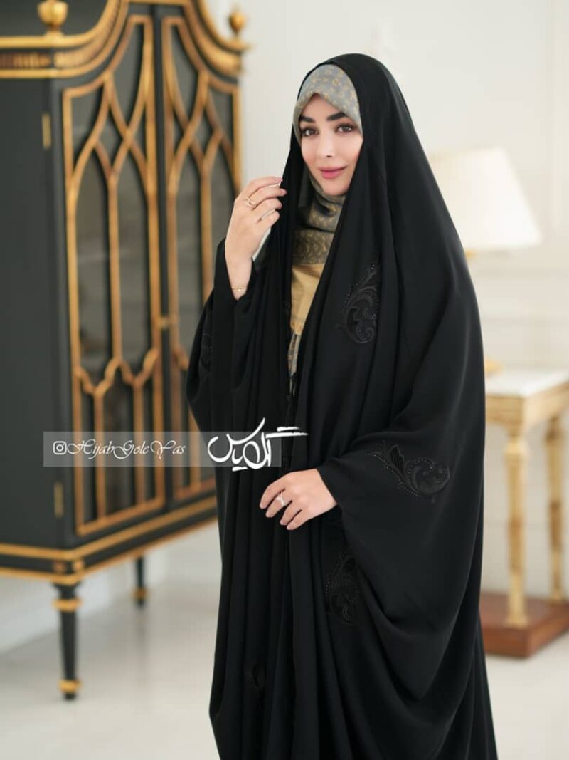 چادر مشکی عربی ترنج کد 1315 - تصویر 3