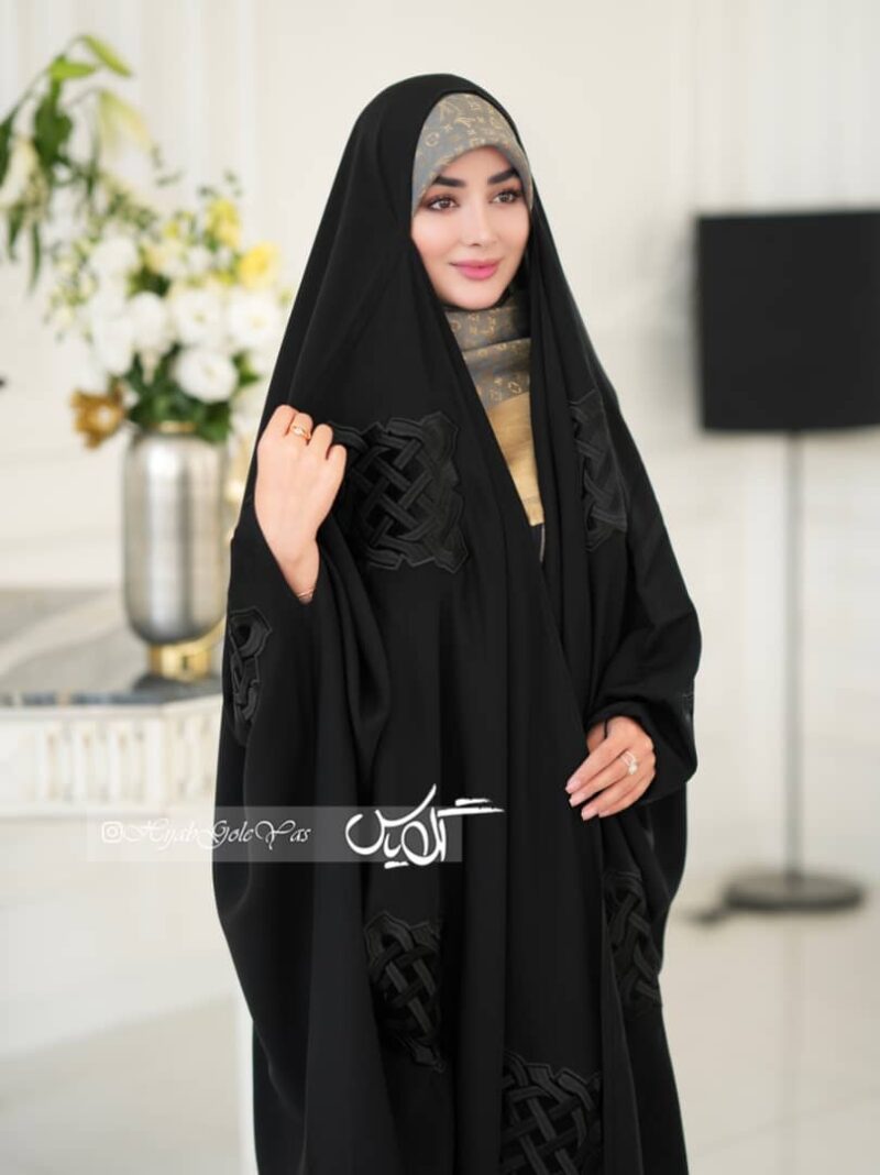 چادر مشکی عربی رویال کد 1316 - تصویر 2