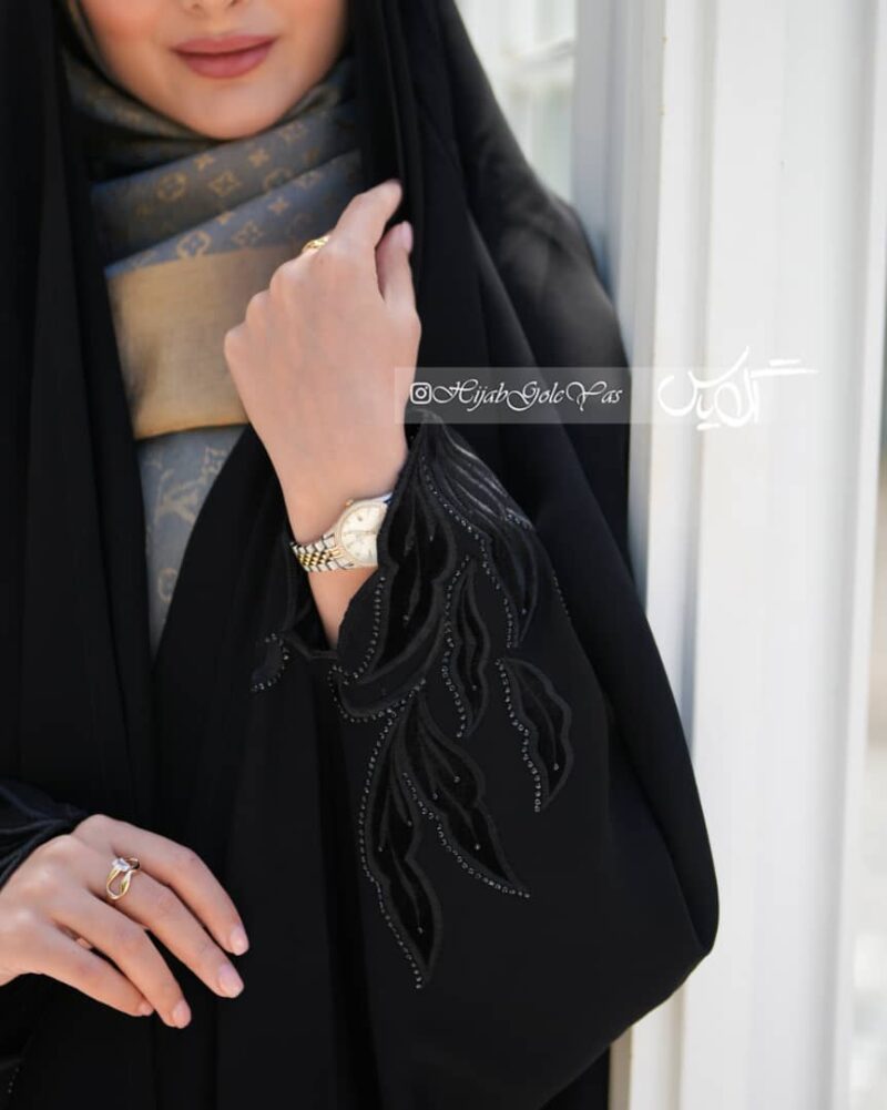 چادر مشکی عربی نور دخت کد 1319 - تصویر 2