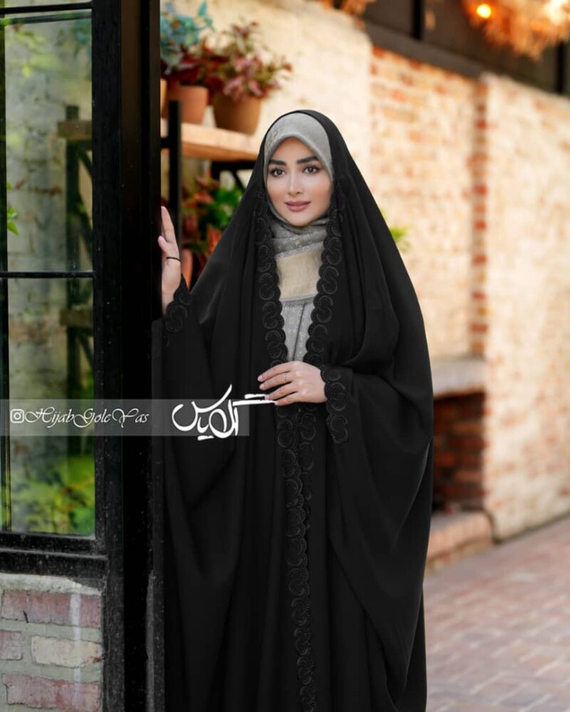 1321 چادر مشکی عربی ماهدخت حاشیه کد ۱۳21 - تصویر 1