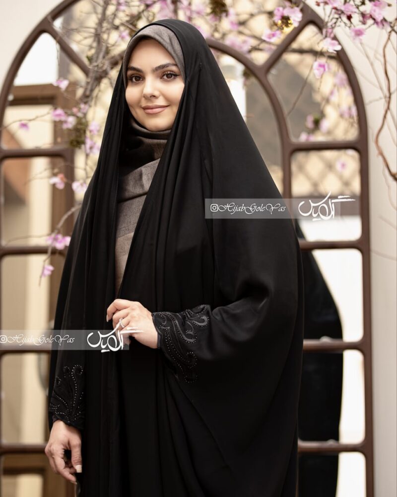 1325 چادر مشکی عربی دریا کد 1325 - تصویر 1