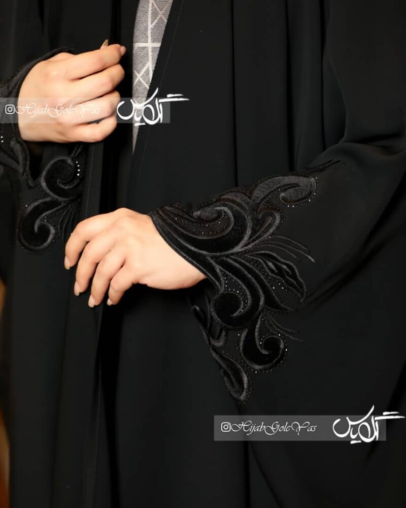 چادر مشکی عربی پریسان کد 1329 - تصویر 2
