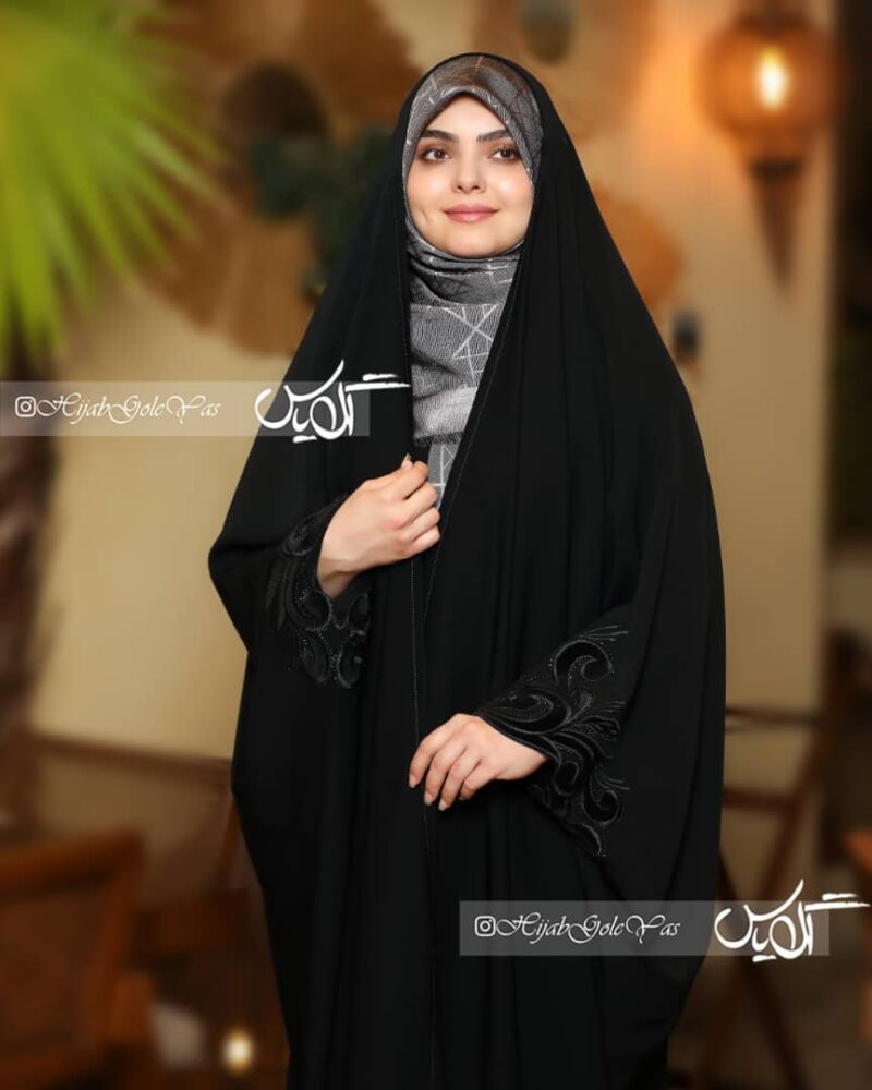 1329 چادر مشکی عربی پریسان کد 1329 - تصویر 1