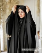 چادر مشکی عربی شطرنجی کد ۱745 - تصویر 4