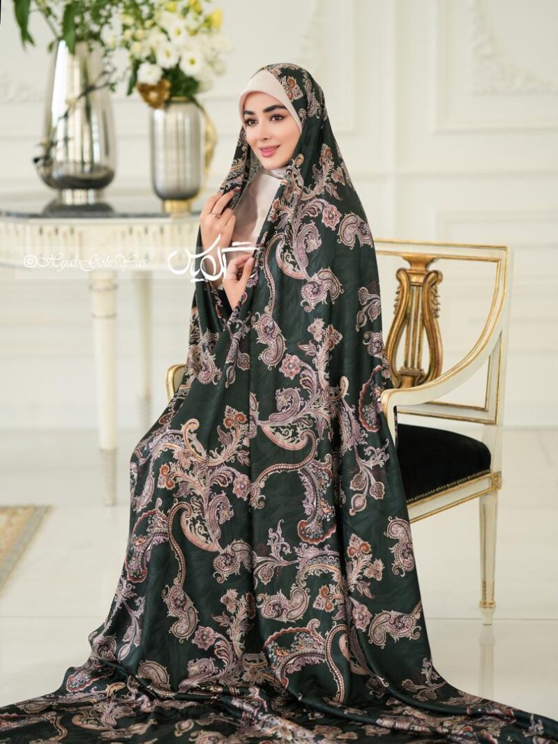 چادر رنگی سیلک ژاکارد کد 1354 - تصویر 1