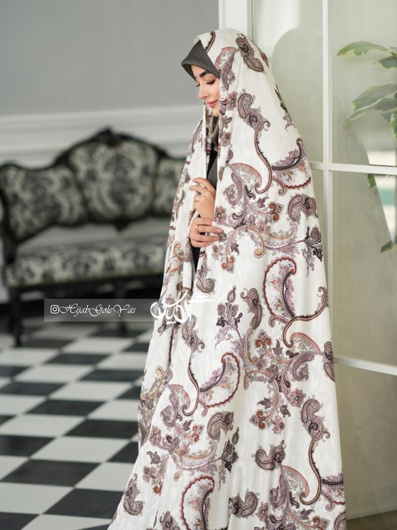 چادر رنگی سیلک ژاکارد کد 1358 - تصویر 1