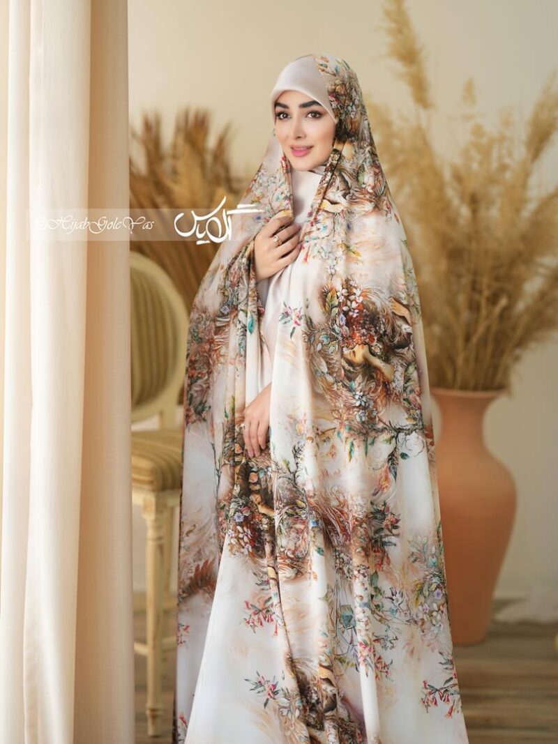 چادر رنگی سیلک اندونزی کد 1363 - تصویر 2