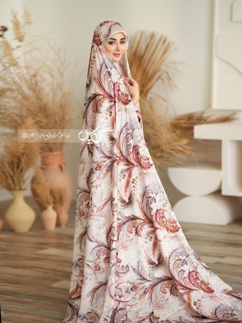 چادر رنگی سیلک ژاکارد کد 1367 - تصویر 1