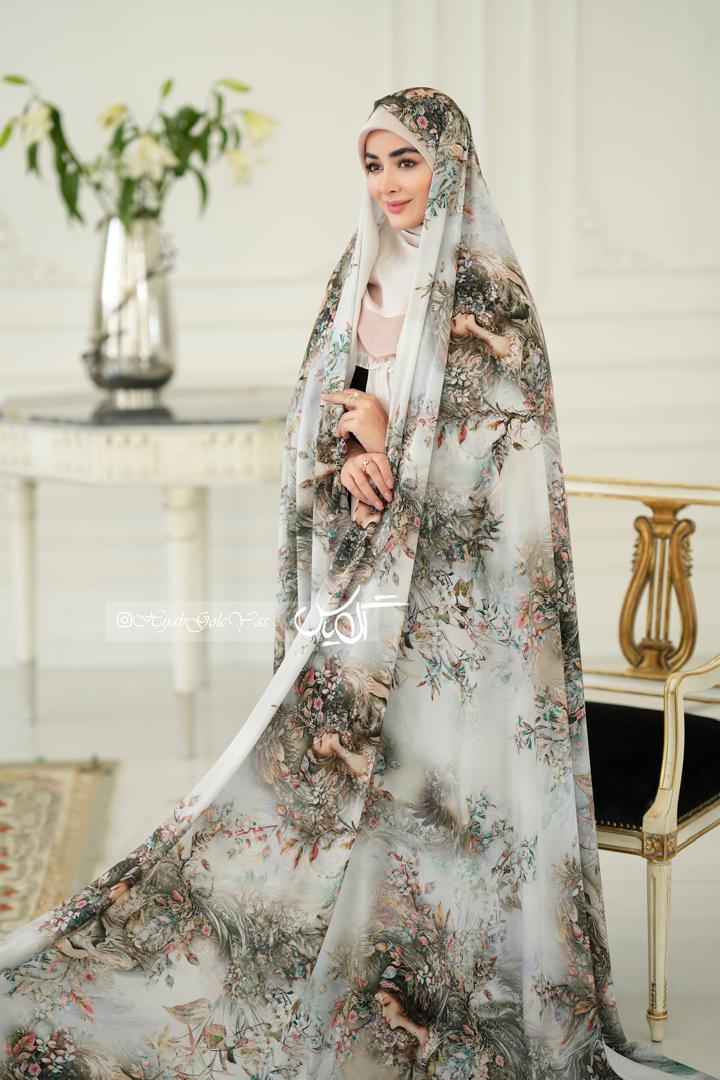 1376 چادر رنگی سیلک اندونزی کد 1376 - تصویر 1