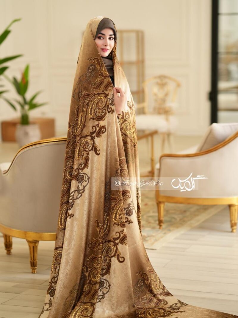 چادر رنگی سیلک ژاکارد کد 1377 - تصویر 1