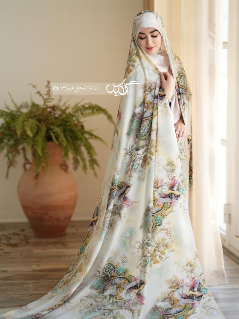 1378 چادر رنگی سیلک اندونزی کد 1378 - تصویر 1