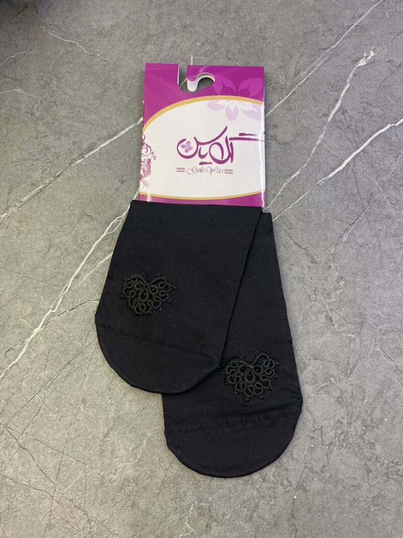 جوراب مشکی توربافی کد 1450 - تصویر 1