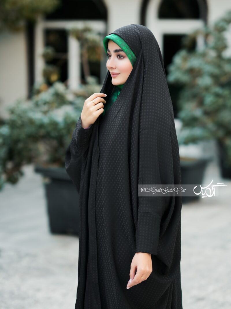چادر مشکی بحرینی شطرنجی کد 1749 - Image 2