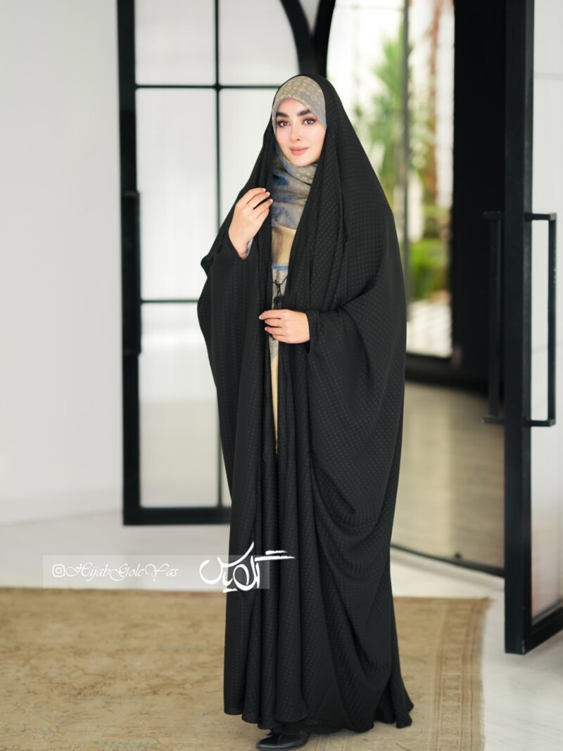 چادر مشکی عربی شطرنجی کد ۱746 - Image 1