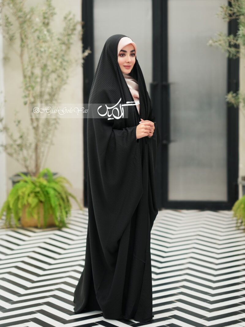 چادر مشکی عربی شطرنجی کد ۱745 - Image 1