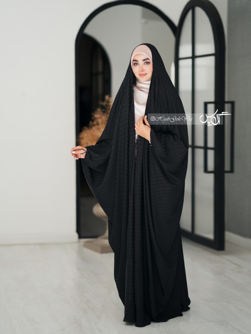 چادر مشکی عربی لاینی کد ۱744 - Image 1