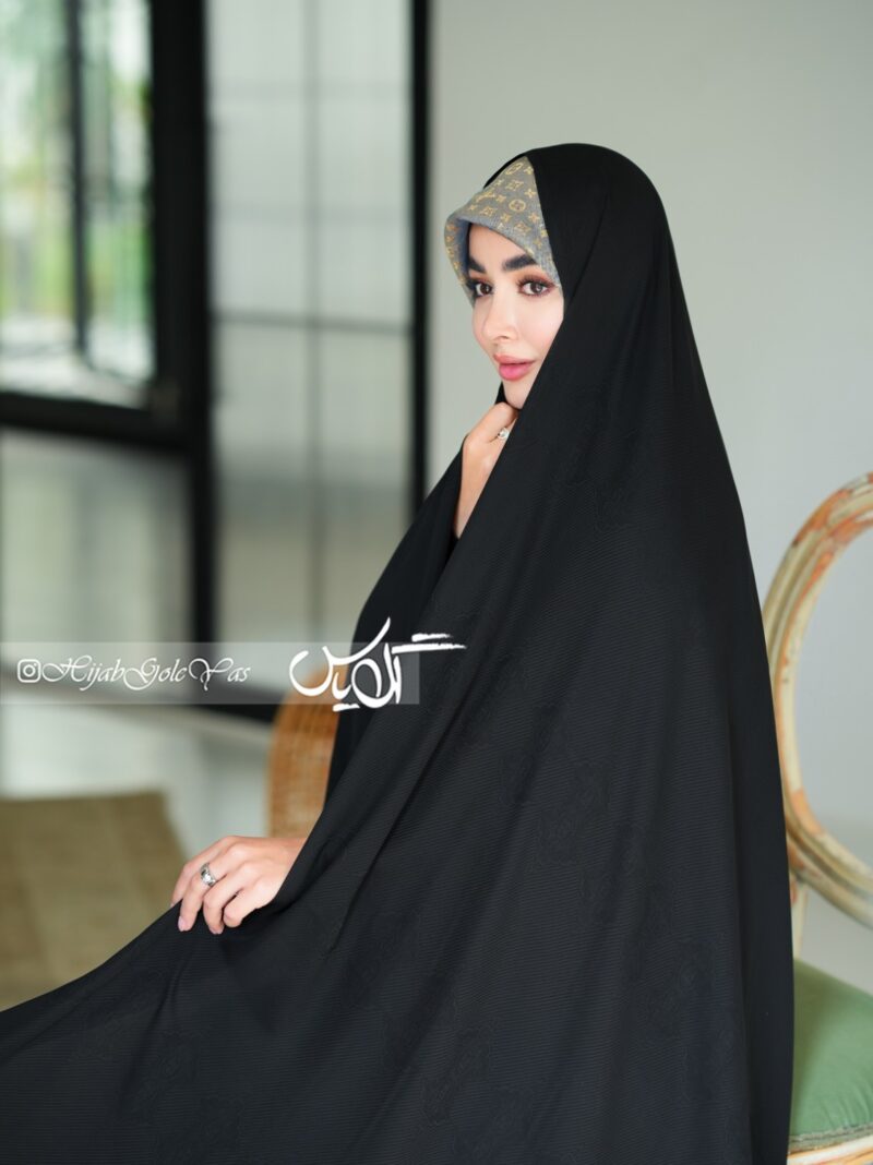 چادر مشکی طرح دار کره ای کد 5059 - Image 1