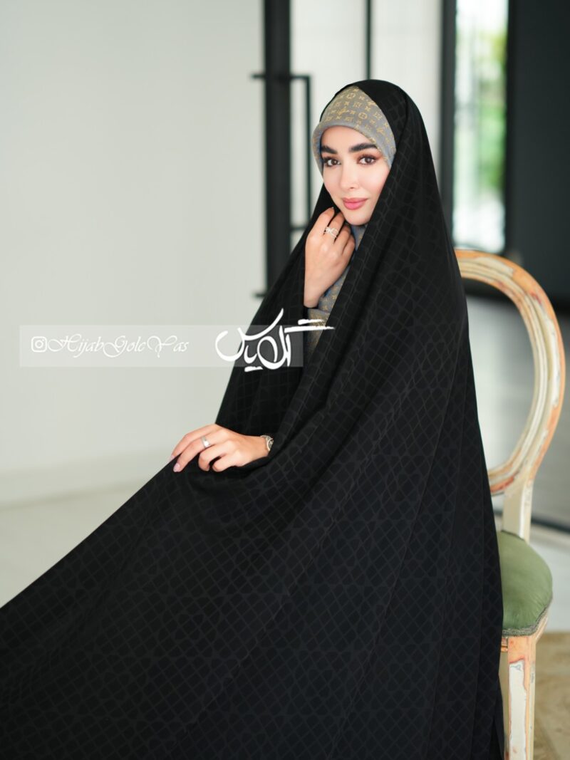 چادر مشکی طرح دار کره ای کد 5060 - Image 1
