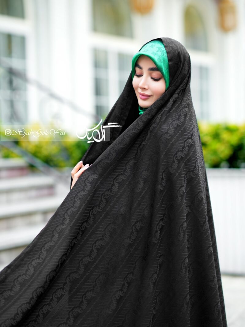 چادر مشکی طرح دار ویتنام کد 5062 - Image 1