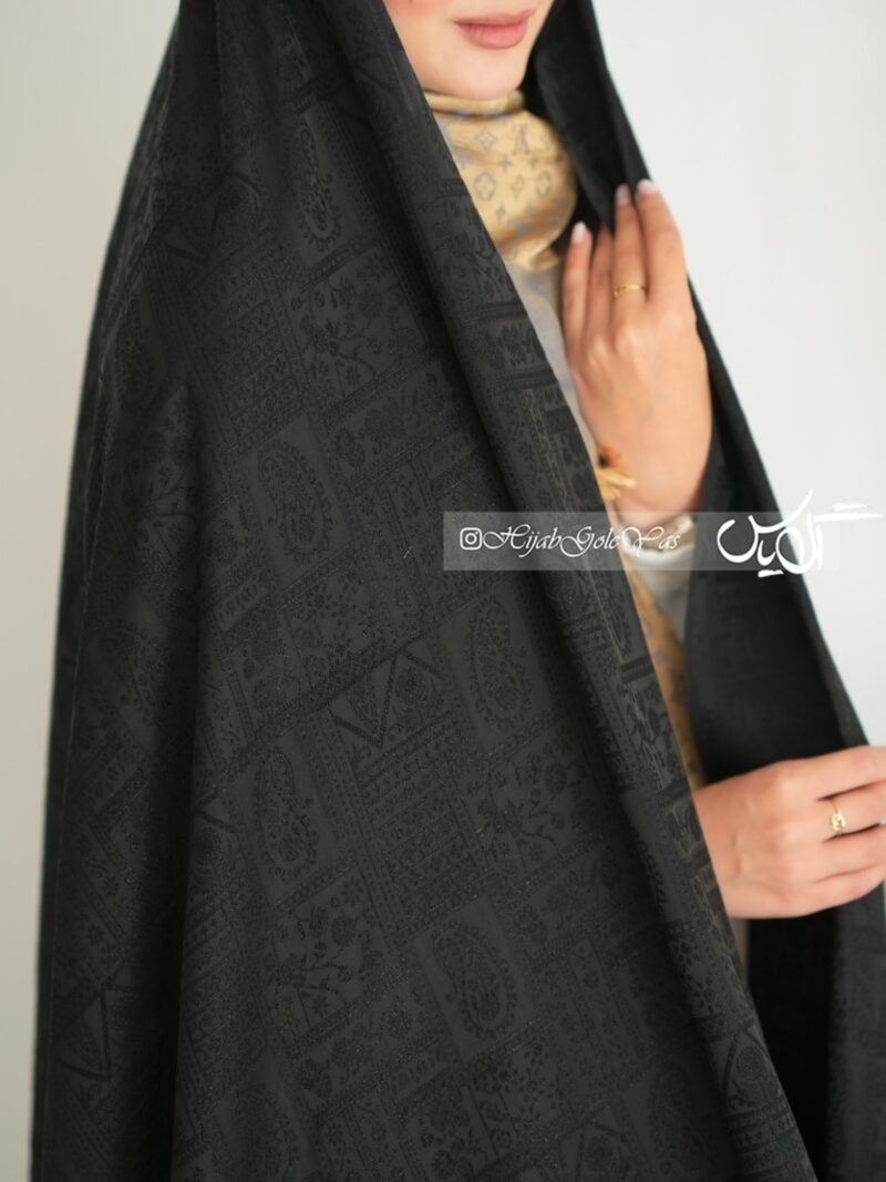 چادر مشکی طرح دار ویتنام کد 5066 - Image 2