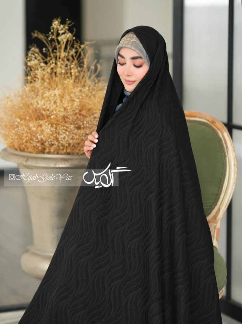 چادر مشکی طرح دار ویتنام کد 5071 - Image 1