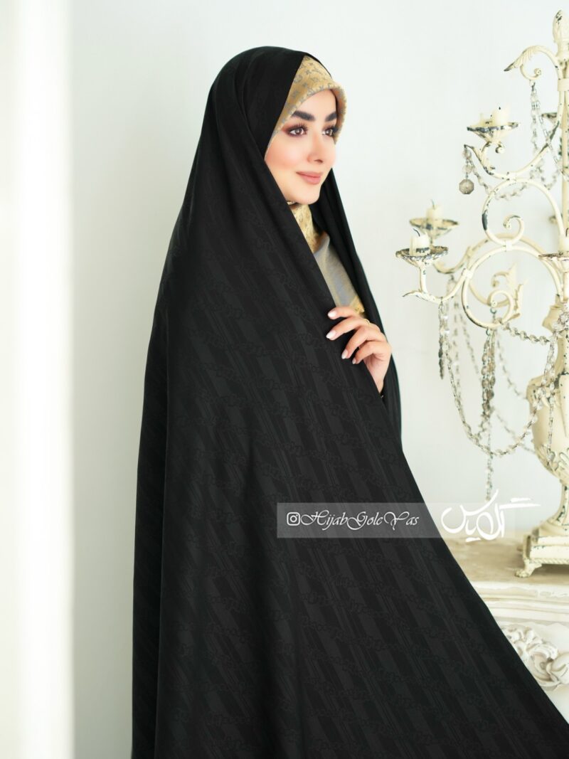 چادر مشکی طرح دار کره ای کد 5072 - Image 1