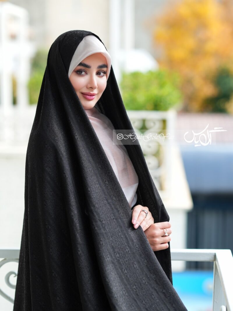 چادر مشکی طرح دار ویتنام کد 5075 - Image 1