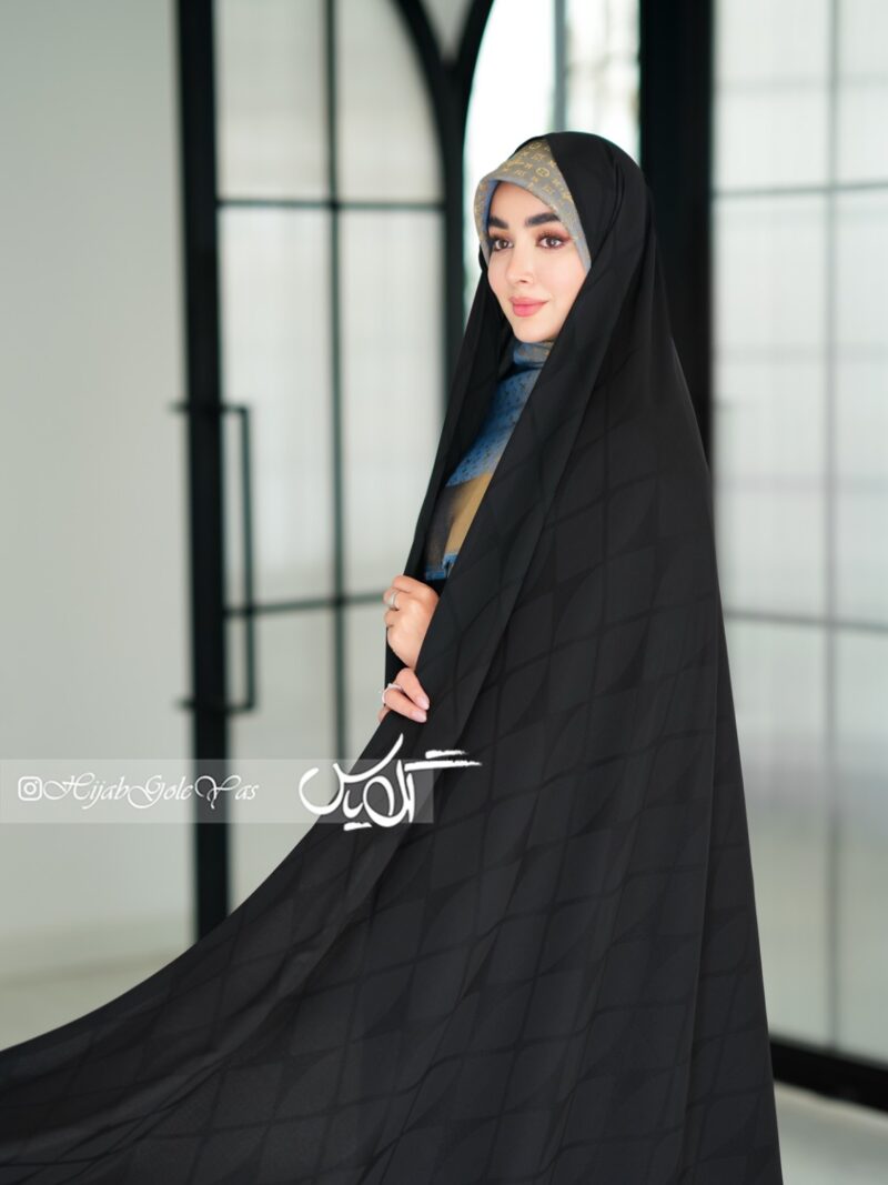 چادر مشکی طرح دار کره ای کد 5076 - Image 1