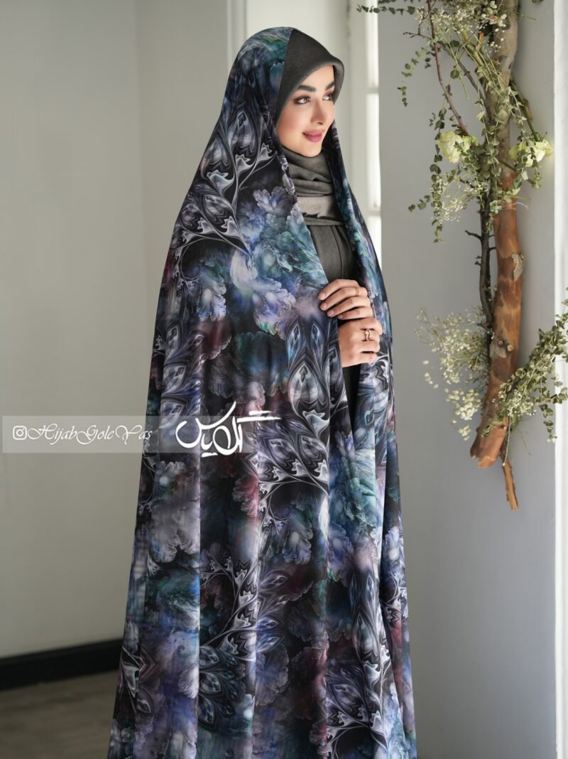 چادر رنگی سیلک ژاکارد کد 5143 - Image 1