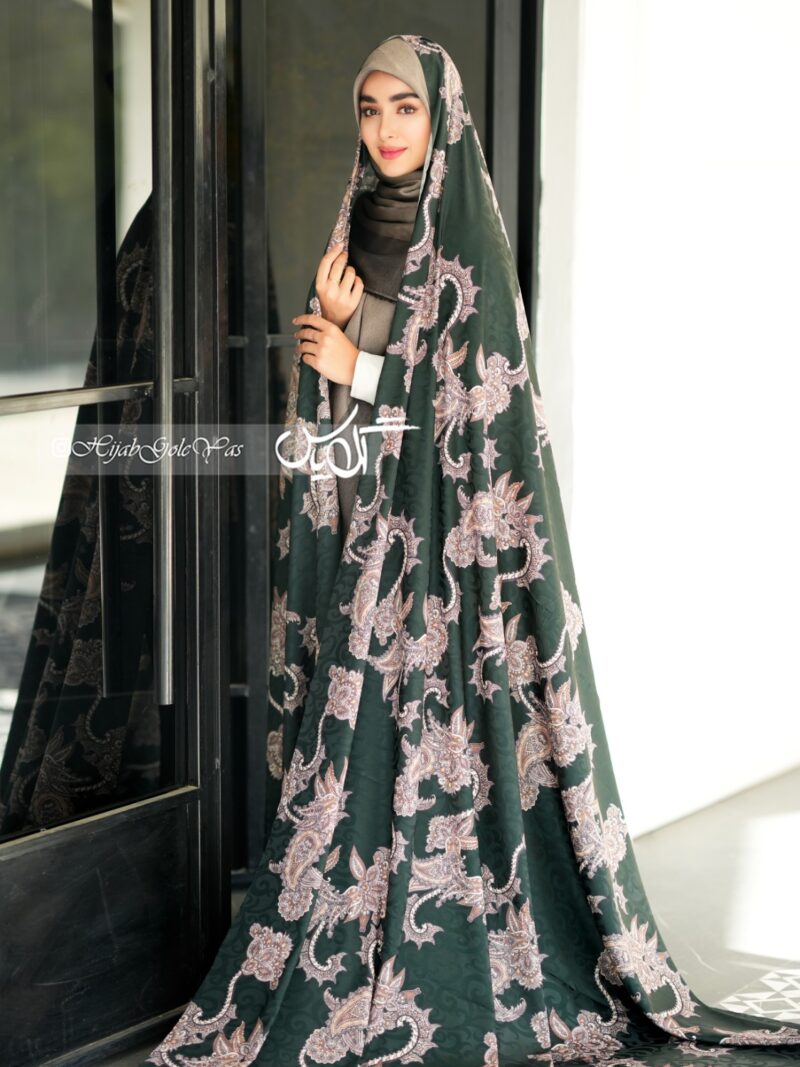 چادر رنگی سیلک ژاکارد کد 5174 - Image 1