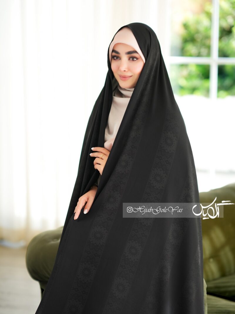 چادر مشکی طرح دار کره ای کد 5192 - Image 1